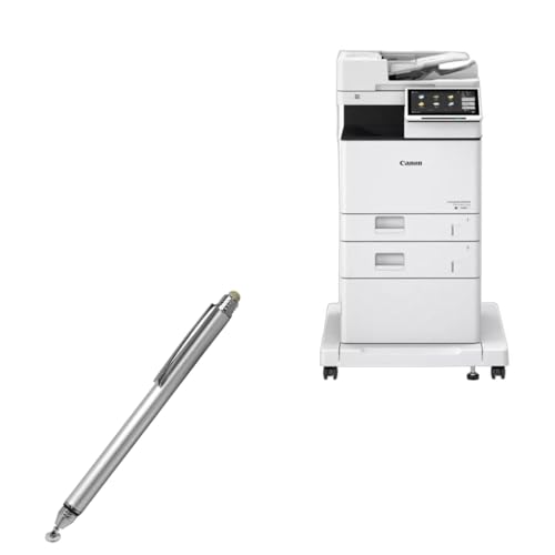 BoxWave Stylus Pen Compatible with Canon imageRUNNER Advance DX 529iF - DualTip Capacitive Stylus, Fiber Tip Disc Tip Capacitive Stylus Pen - Metallic Silver