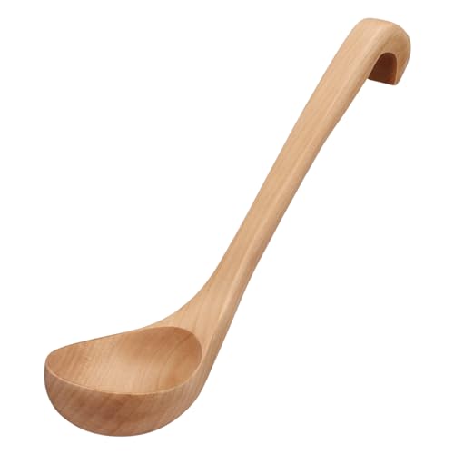 TsunNee Holz-Suppenkelle, Schöpfkelle, Saucenkelle, Suppenlöffel aus Natürlichem Holz, Breilöffel, 27,9 cm