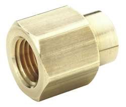 Parker Hannifin 208P-6-4 Brass Reducer Coupling Pipe Fitting, 3/8