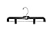 NAHANCO 2600PCBHHU Plastic Skirt/Pant Hangers, Heavy Weight, Black Hook with Plastic Clips, Home Use, 14", Black (Pack of 25)