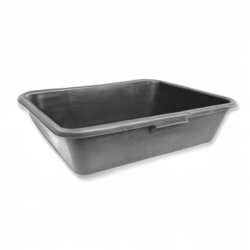 DEWEPRO Secchio Per Malta Rettangolare Nero 40L - Robusto, Senza Manico, Per Cantiere E Giardino - 4