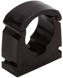 Talon Single Hinged Pipe Clip Black - 15mm (10)