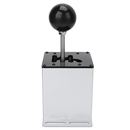 KUIDAMOS Palanca de Cambios USB Juego de Simulación Premium H Palanca de Cambios para ATS ETS Juegos de Carreras Aleación de Aluminio Blanco + Acero Inoxidable Compatible con PC USB