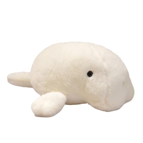 ジュゴンのぬいぐるみ いるか 可愛い アニマル 癒される 抱き枕 もこもこ 動物 添い寝枕 小さいサイズ やさしい手触り 白い クッション 癒し 子供 50cm お年寄りへの誕生日 プレゼント 彼女 雑貨 道具 部屋飾り