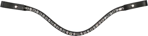 HKM Amazing Frontal Argenté Poney en cuir de qualité supérieure avec strass étincelants