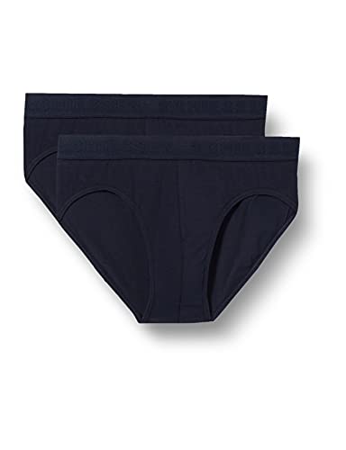 Schiesser Jungen 2 Pack Unterwäsche - 95/5 Organic Bio Baumwolle Größe 92 Bis 140 Slip, Nachtblau_173533, 164 EU