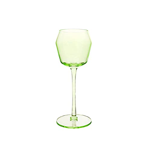 Copas de Vino, Taxually Copa de Vino Blanco de 280 ML, Wine Glass Elegante y Duradera, Copas de Vino Tinto de Cristal para Bodas, Aniversario (Verde) Cover
