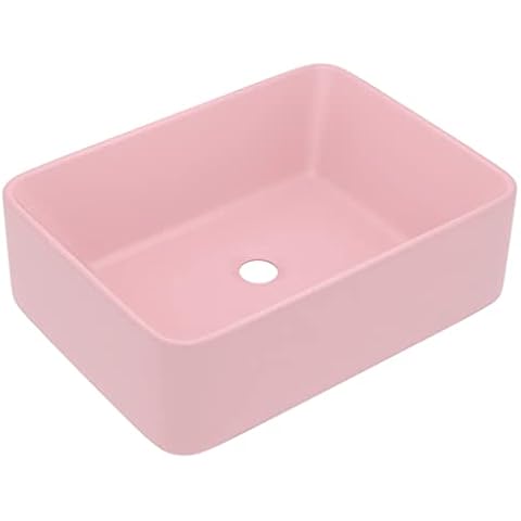 vidaXL Luxury Matt Pink Ceramic Wash Basin Cover