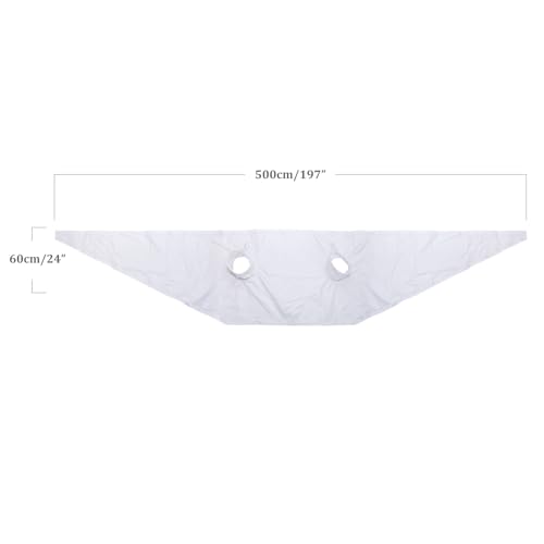 HOOMEE Fensterabdichtung für Mobile Klimageräte, Mit Angenähter Schlauch Verlängerung, Für Einflügelige Fenster mit Breiten Fensterbänken und Tief Eingebaute Flügelfenster, Altbauwohnungen, 500cm