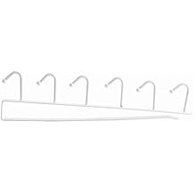 Kitchen Storage Rack, Multi Functional Kitchen Utensil Cupboard Shelf Hanging Hook Wardrobe Organizer Holder Cupboard Holder for Kitchen and Wardrobe Organization White