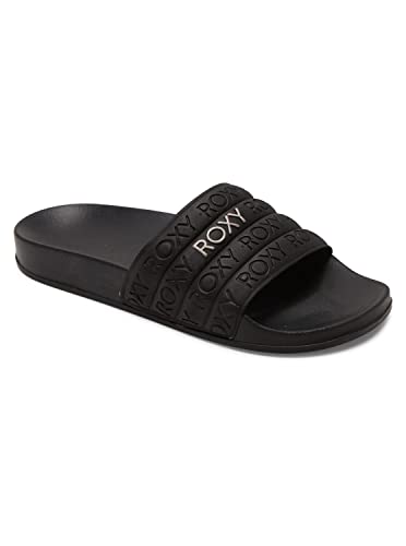 Roxy Femme Slippy Sandale, Black/M Gold, 38 EU