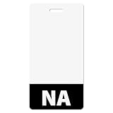 NA - Nursing Assistant Black Badge Buddy Vertical Heavy Duty 1 Pc - Spill & Tear Proof Cards - 2 Sided USA Printed Quick Role Identifier ID Tag Backer by BadgeZoo
