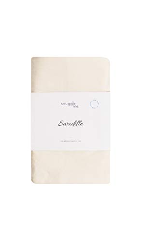 Image of snuggle me Swaddle | Organic Cotton Swaddle Blanket, Soft Stretch, 47 x 47 inches | Natural