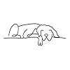 Matani Metal Dog Wall Decor | Minimalist Room & Living Room Wall Decor (Sleeping Labrador)