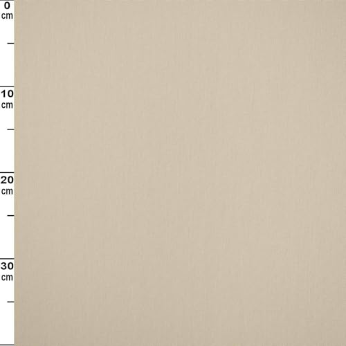 Baumwollstoff Popeline, 100% Baumwolle, Stoff zum Nähen, uni sand (Länge am Stück: ab 50cm / Breite: 148cm)