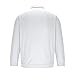 Mens Long Sleeve Half Button Shirt Casual Solid Color T Shirts Lapel Collar Fashion Business Fall Pullover Tops 2025 White