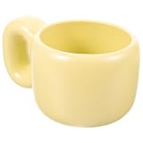 TOYANDONA Großer Keramikbecher mit Dickem Bauch Kreatives Design Vielseitiger Trinkbecher für Wasser Kaffee Tee Milch Stabiler Haushaltsbecher für Täglichen Gebrauch