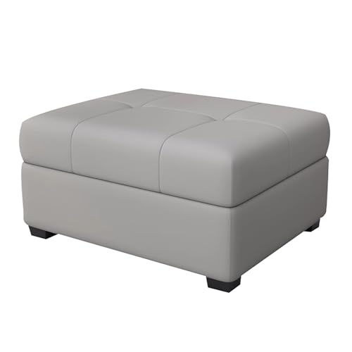 ZPRYZHD Otomana de Almacenamiento Moderna, Banco Versátil con Asiento de Almacenamiento, Banco Otomano de Cama, para Sala de Estar, Entrada del Dormitorio(Gray,47.2in/120cm)