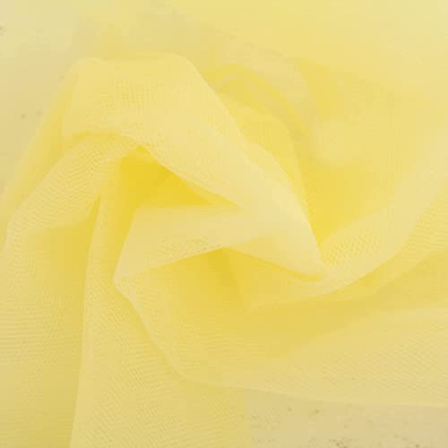 Image of Multi Purpose Solid Nylon Soft Net Combination Fabric - for Wedding, Parties, Costumes, and Decoration (32.8 x 4 Feet, Cream)