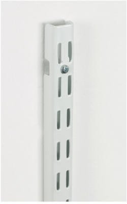 212 Main 280000 12 Inch Heavy Duty Wall Standard Shelf Track, White