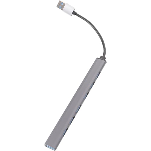 DECORNIJIA USB Hub Puertos USB Adaptador Multipuerto para Ordenador Portátil y PC de Alta Velocidad con Chip Avanzado Protección contra Sobrecorriente y Sobrevoltaje Múltiples Color Gris