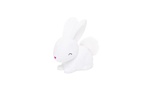 DHINK - Mini veilleuse LED Lapin blanc - Lampe de nuit pour chambre bébé et enfant avec minuteur et changement de couleur - DHINK473-01