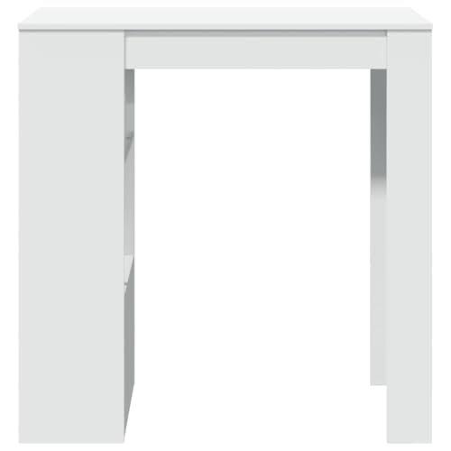 Table de bar avec étagère blanche pour ranger et manger dans la cuisine - 5