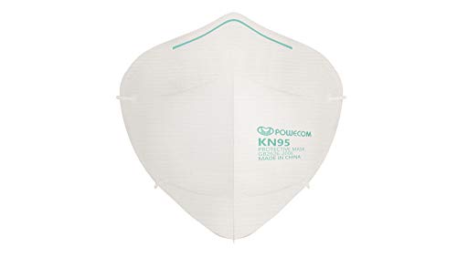 Powecom KN95 Face Mask on FDA List, 10 Pack Disposable Masks, Protection Against PM2.5 from Fire Smoke, Dust for Adults, Men, Women, Essential Workers - 10 Pcs