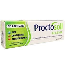 ALFASIGMA Proctosoll Relieves Tube 40 ml - Relieves Pain, Itching and Burning Associated with Hemorrhoidal Syndrome