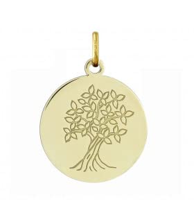 Médaille Arbre de Vie Or Jaune Fleurie Argyor : un symbole d'amour éternel à fleur de peau