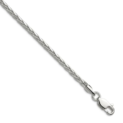 Chaîne carrée en argent 925 de 2,5 mm, collier maille homme et femme