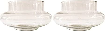 Flora Solutions Homes Beautiful Clear Transparent Bubble Bowl,RoseBowl Glass Vase, Decorating, Home Decor for Artificial Flowers Candy Jar/Money Plant/Lucky Bamboo Plant Bowl Set of 2.