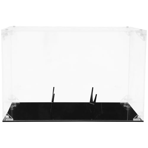 Happyyami Vitrine Transparente pour Ballon de Rugby - Boîte de Présentation en Acrylique Amovible avec Support pour Collection de Football Présentoir Antipoussière
