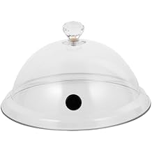 Zerodeko 1pc Hood Clear Microwave Splatter Cover Reusable Cookware Bowl Container Infuser Smoking Cloche Oven All Dome Food Cloche Kitchen Essentials Pan Acrylic re-usable