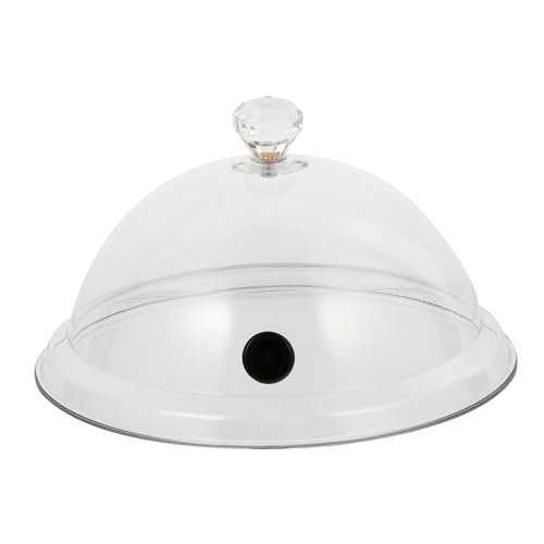 Zerodeko 1pc Hood Clear Microwave Splatter Cover Reusable Cookware Bowl Container Infuser Smoking Cloche Oven All Dome Food Cloche Kitchen Essentials Pan Acrylic re-usable