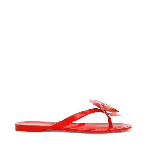 Steve Madden Women's Poppyseed Sandal, Red, 6