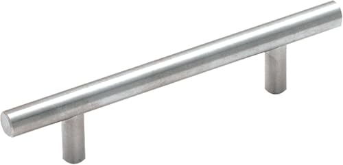 Image of Amerock 10 Pack 3-3 /4 inch Bar Pulls Sterling Nickel Drawer Pull | 3-3 /4 inch (96mm) Center-to-Center Mounting Distance and 6-1 /8 inches Overall Length, Durable Carbon Steel Cabinet Hardware