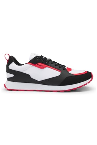 HUGO Herren Icelin Runn Sneakers aus verschiedenen Materialien mit Logo-Akzenten Anthrazit 42 Größe 42