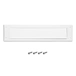 Internal Letterbox Draught Excluder 13.5 Inch (34.2cm) PVC Draught Letter Plate Seal Letter Box Flap - Prevents Draughts Coming Through The Letter Box - for Wooden or uPVC Doors - White with Flap