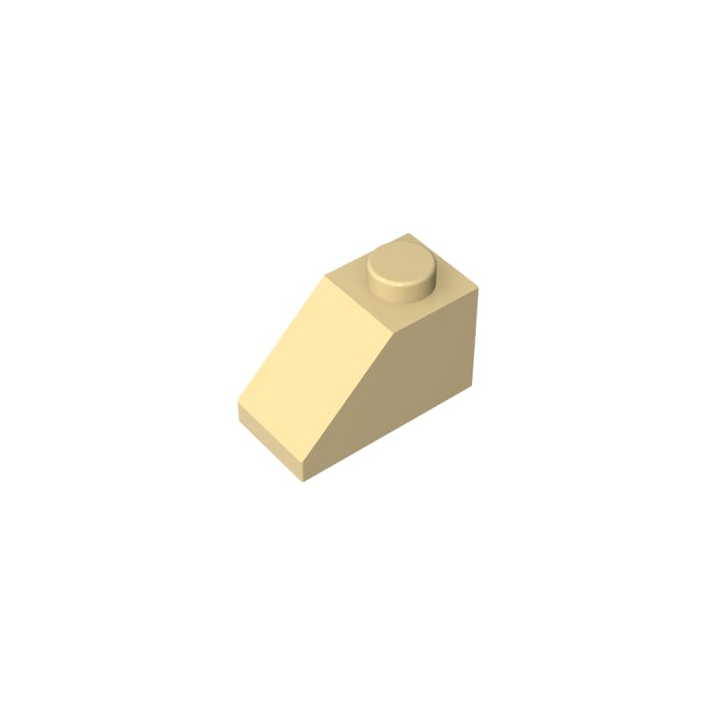 Gobricks 3040 Slope Brick 2x1 Sloped Brick 50 Pieces GDS-588 Compatible with Lego Building Blocks Color:Tan