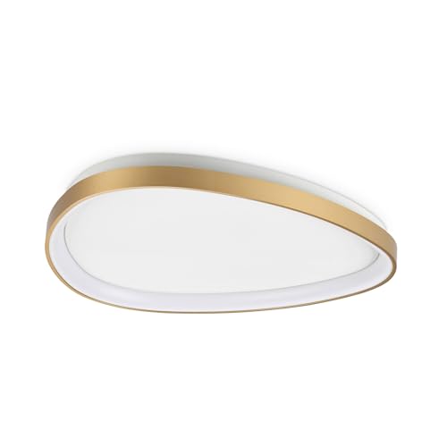 Foco LED semiempotrable Gemini de 61cm en latón con regulación DALI y luz cálida