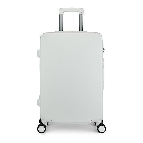 Luggage, Universal Wheel Trolley Case 22-inch Suitcase 20-inch Boarding Case Durable and Shock-Absorbing, English Travel (White 26 inches)