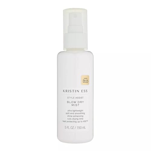 Kristin Ess Hydrating Heat Protection Spray for Hair - Blow Dry Frizz Control + Shine Enhancing