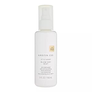 Kristin Ess Hydrating Heat Protection Spray for Hair – Blow Dry Frizz Control + Shine Enhancing -Anti Humidity Thermal Heat Protectant Spray – Repair + Protect Hair Up to 450 Degrees – Pear Fragrance