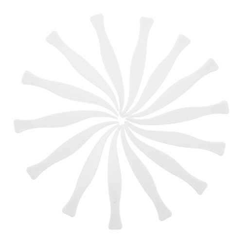 SHOWERORO 100 piezas Pinzas de Plástico Curvadas para Maquillaje de Unidades Herramienta Portátil para Extensiones de Pestañas Cejas y Aplicación de Mascarillas Faciales