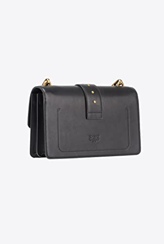 Pinko Bags Women Black Shoulder bag with logo Love Birds
