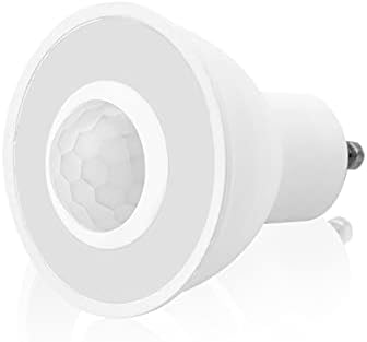 DoRight 4pcs LED Smart Motion Light Bulbs GU10 PIR Security Detection Spotlight 5W Cool White 6000k 500Lm Auto On/Off LED Security Light Bulb for Stairs, Garage, Corridor, Walkway, Yard, Hallway