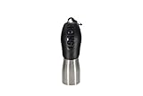 KONG H2O Wasserflasche und Futternapf für Hunde, Edelstahl, 750 ml, Schwarz, 1 Stück (1er Pack)