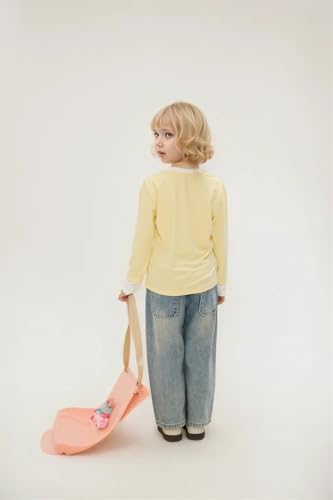 Girls' Long Sleeve Tees Kids T-Shirts Soft Toddler Girls Crewneck T-Shirts3