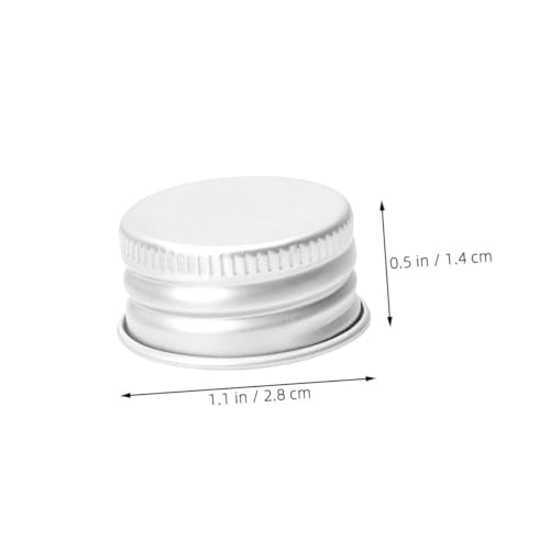 TOYANDONA 50 Stück Aluminium Gewindekappen 28mm Schraubverschluss Deckel Auslaufsicher und Luftdicht für Milchflaschen Einmachgläser Kosmetika Lebensmittel und Laboranwendungen Wiederverwendbar